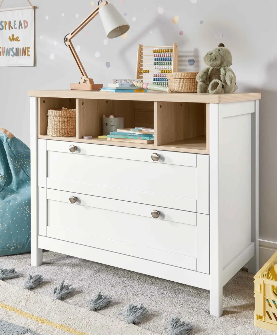 Harwell 2 Piece Small Cotbed Set with Dresser Changer - White
