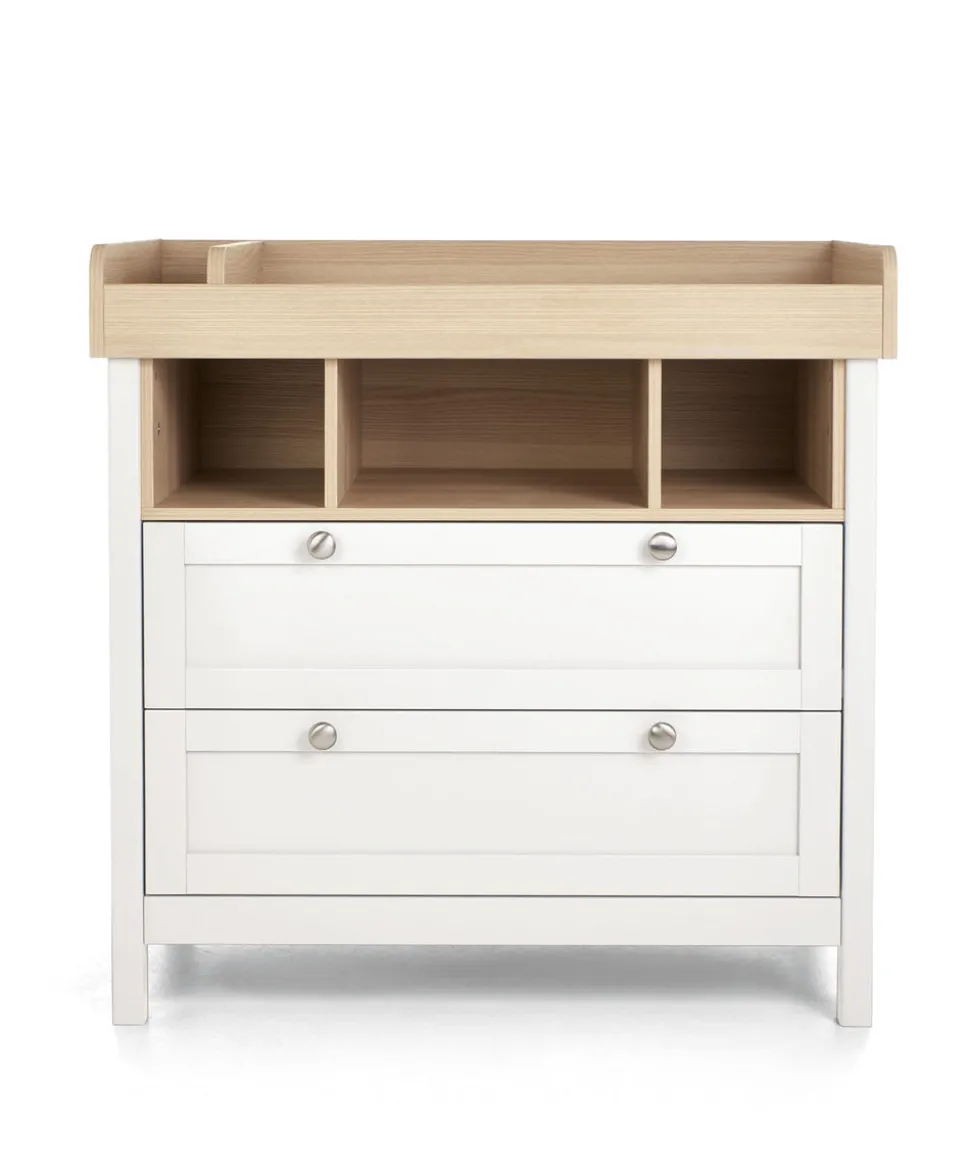 Harwell 2 Piece Small Cotbed Set with Dresser Changer - White