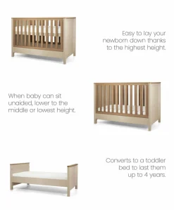 Harwell 2 Piece Small Cotbed Set with Dresser Changer - Cashmere