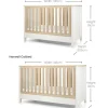Harwell Small Cotbed Bundle with Premium Pocket Spring Small Cotbed & Cot Mattress - White