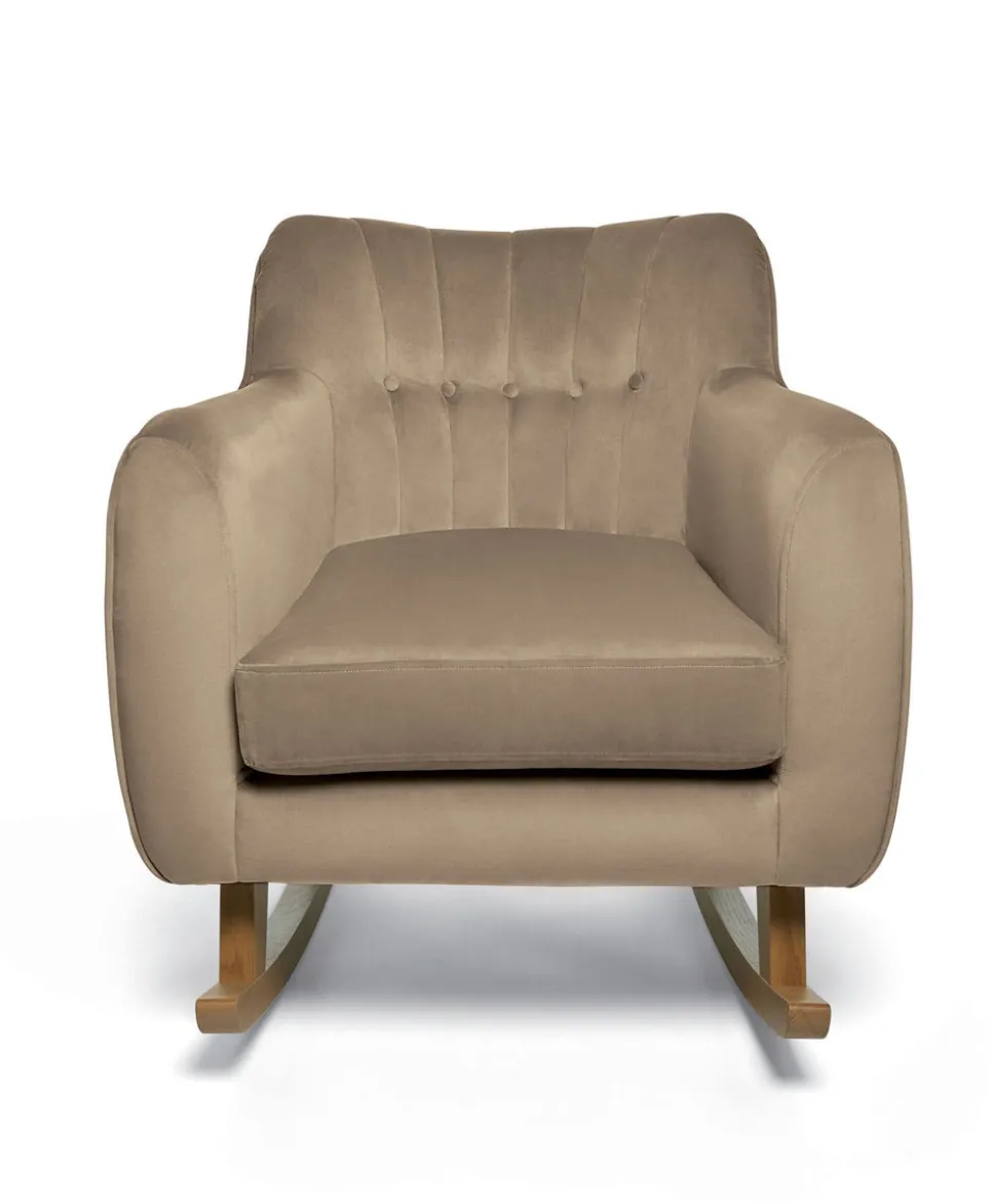 Hilson Nursing Chair & Footstool Set - Mocha Velvet