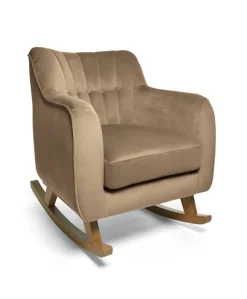Hilson Nursing Chair & Footstool Set - Mocha Velvet
