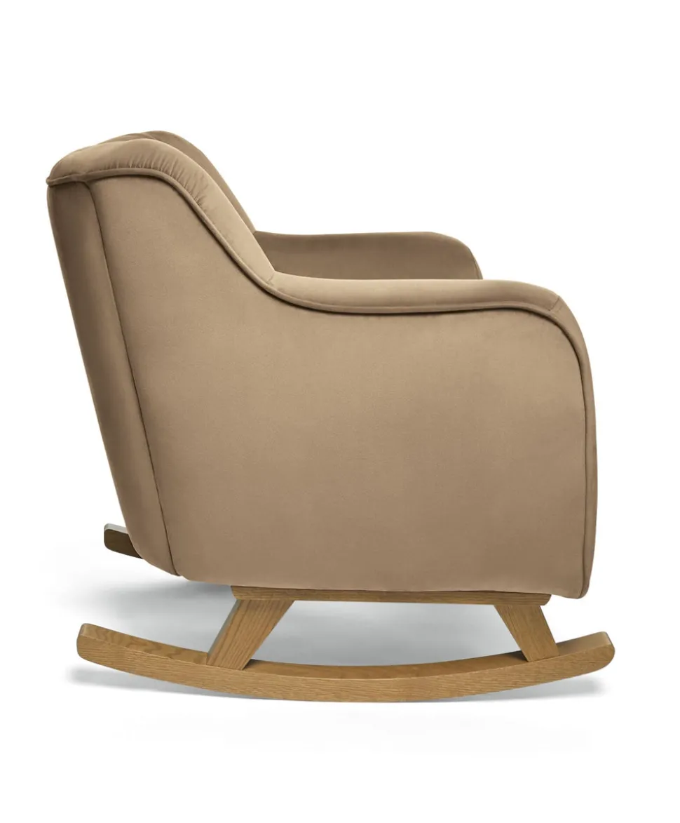 Hilson Nursing Chair & Footstool Set - Mocha Velvet