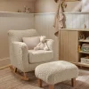 Hilston Nursing Chair & Footstool Set - Biscuit Teddy