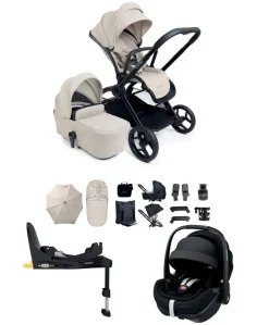 iCandy Core 2 Pushchair Bundle With Maxi-Cosi Pebble 360 Pro Car Seat & Base - Sandstone