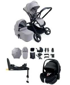 iCandy Core 2 Pushchair Bundle With Maxi-Cosi Pebble 360 Pro Car Seat & Base - Storm Grey