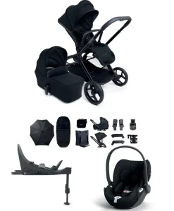 iCandy Core 2 Pushchair Bundle With Cybex Cloud T+ Car Seat & Base - Black