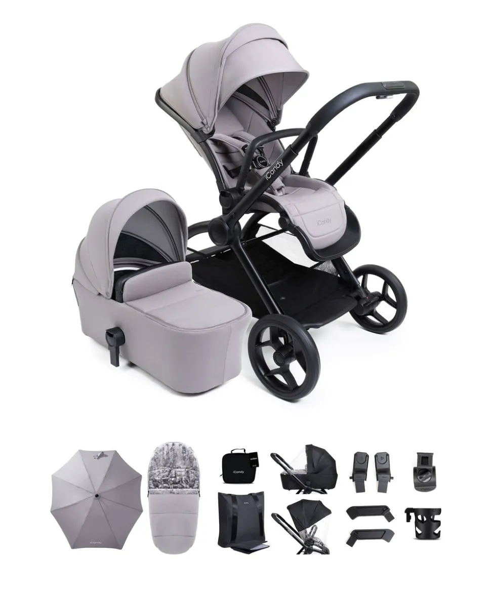 iCandy Core 2 Pushchair & Carrycot Bundle - Storm Grey