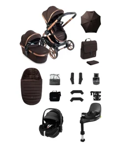 iCandy Peach 8 Complete Bundle with Maxi-Cosi Pebble 360 Pro2 Car Seat - Pecan