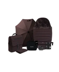 iCandy Peach 8 Complete Bundle with Cybex Cloud T i-Size Rotating Baby Car Seat - Coffee Bean