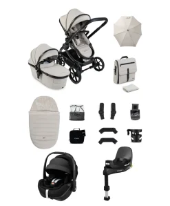 iCandy Peach 8 Complete Bundle with Maxi-Cosi Pebble 360 Pro2 Car Seat - Taupe