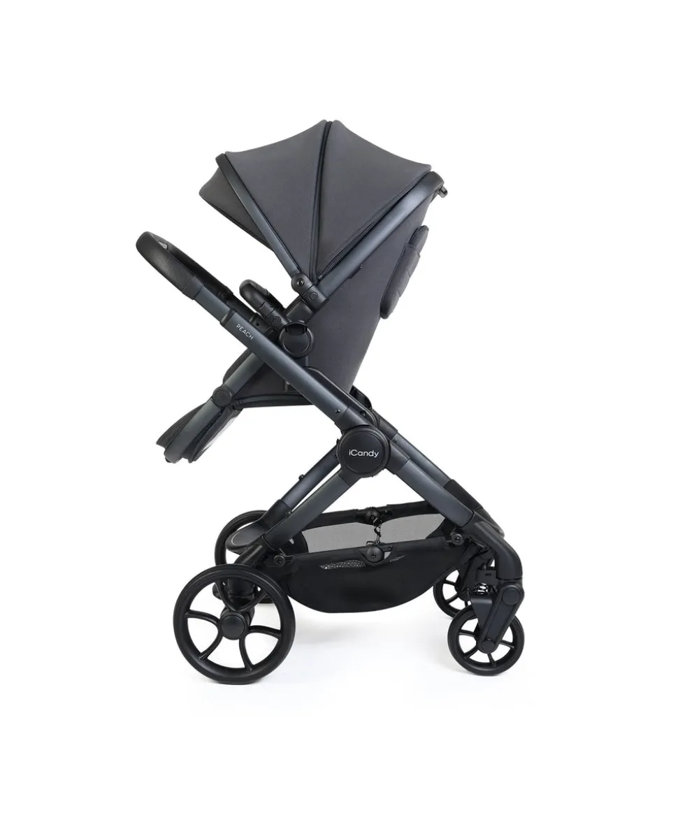 iCandy Peach 8 Complete Bundle with Maxi-Cosi Pebble 360 Pro2 Car Seat - Grey