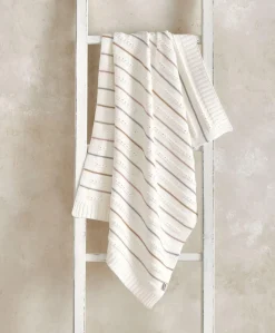 Knitted Blanket - Neutral Stripe