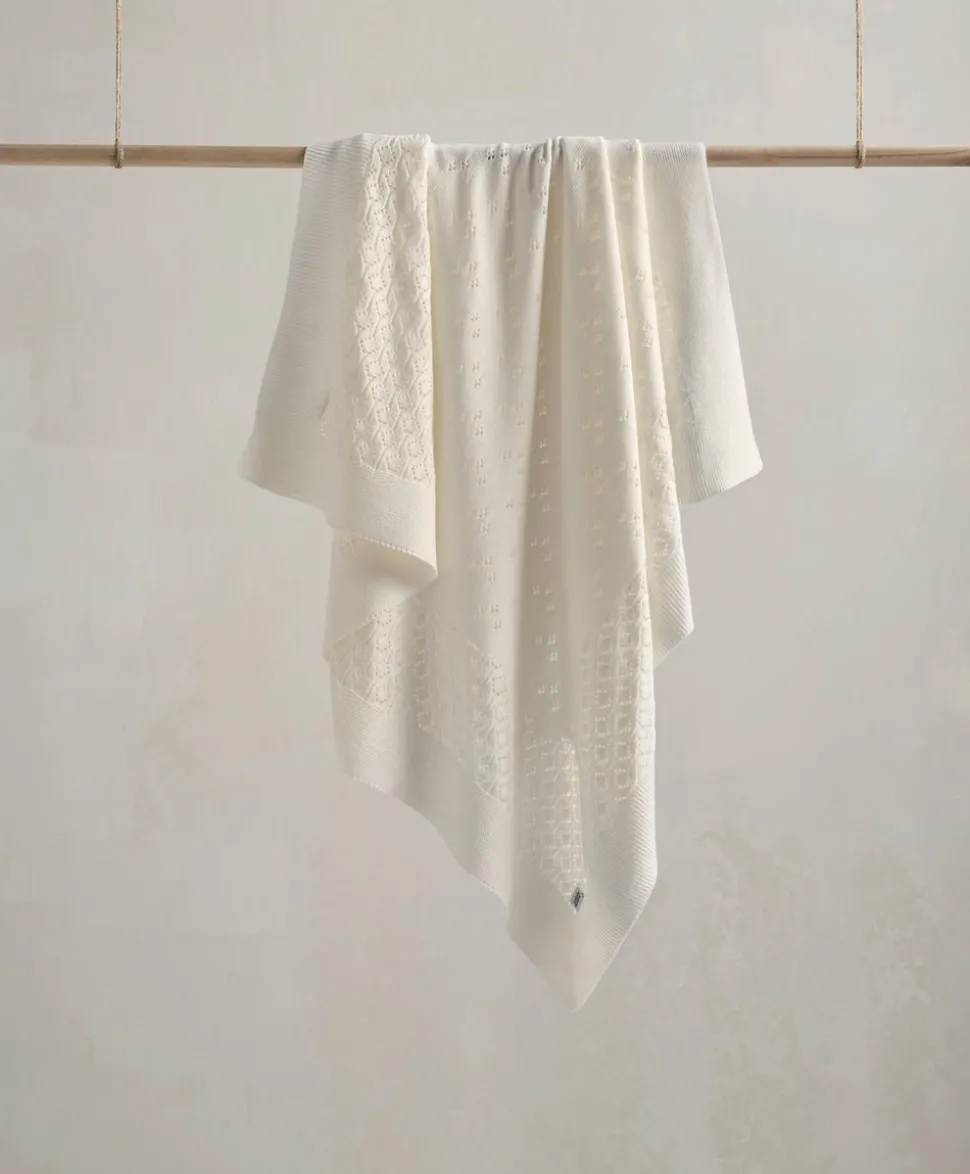 Knitted Blanket - Pointelle