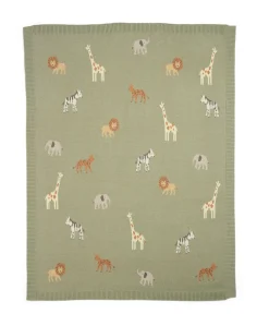 Knitted Blanket - Safari Sage