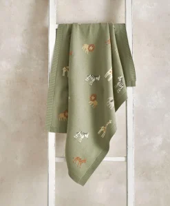 Knitted Blanket - Safari Sage