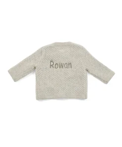 Knitted Cardigan with Button Fastening - Oatmeal