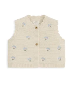 Knitted Girls Waistcoat & Top Set
