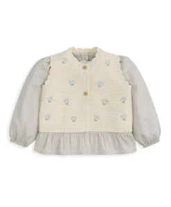 Knitted Girls Waistcoat & Top Set