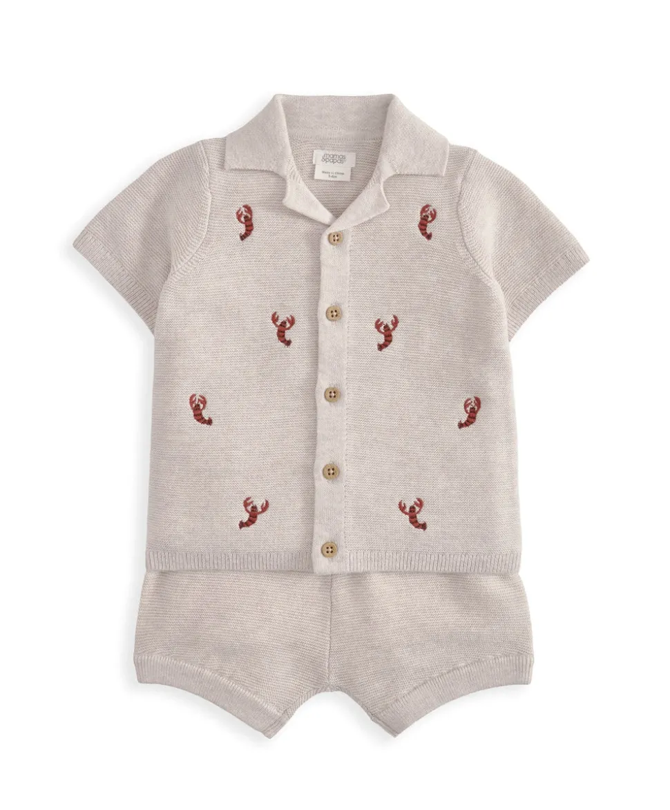 Knitted Lobster Shirt & Shorts