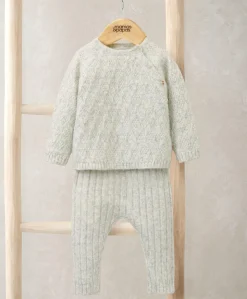 Knitted Top & Leggings Set (2 Pieces) – Grey Marl