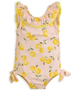 Lemon Print Frill Swimsuit