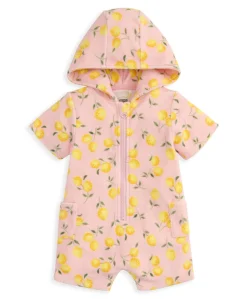 Lemon Print Towel Romper