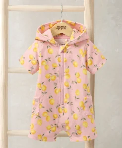 Lemon Print Towel Romper