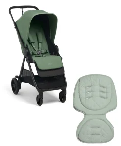 Libro Stroller Bundle with Quilted Memory Foam Liner (2 Piece)– Bay Green/Sage