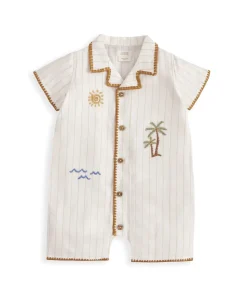 Linen Shirt Romper