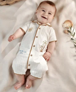 Linen Shirt Romper