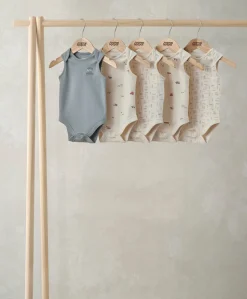 Little Explorer Short-Sleeved Bodysuits (Pack of 5)