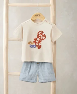 Lobster T-Shirt & Shorts Outfit Set