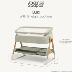 Lua Bedside Crib - Sage