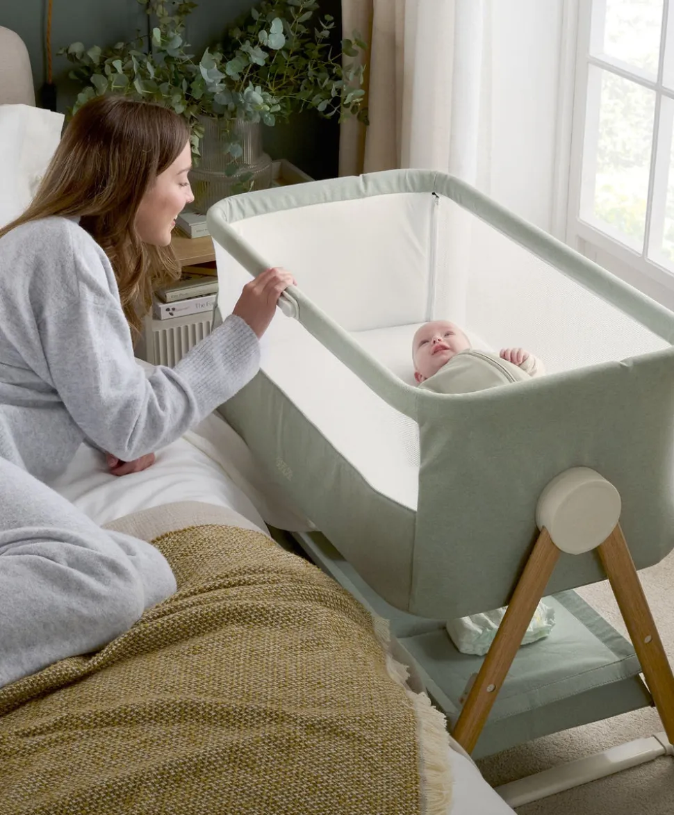 Lua Bedside Crib - Sage