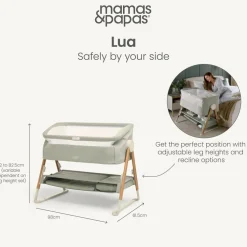 Lua Bedside Crib - Sage
