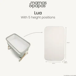 Lua Bedside Crib - Sage