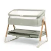 Lua Bedside Crib with Sheet & Mattress Protector Bundle - Sage/Cosmic Sky