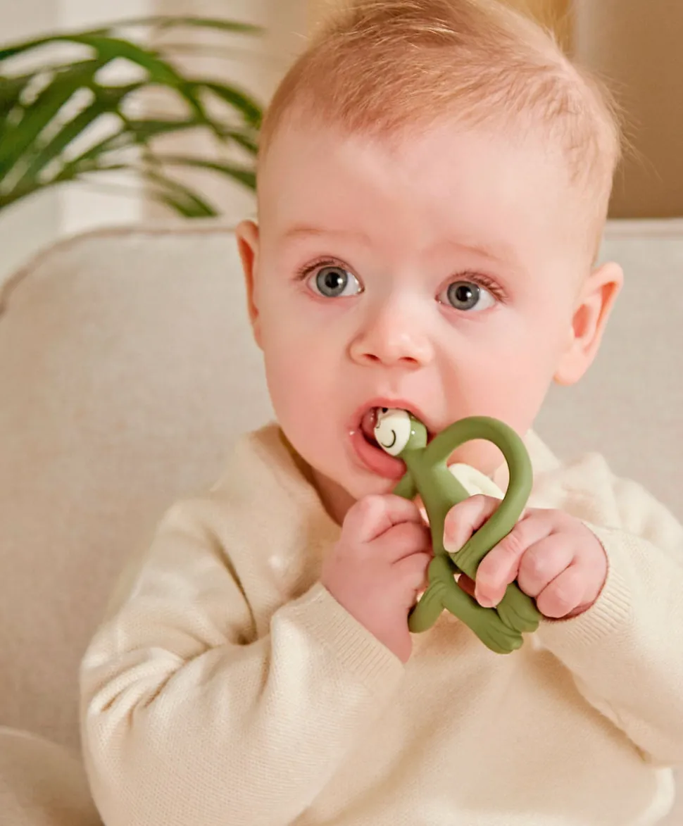 Matchstick Monkey Original Teething Toy - Olive Green