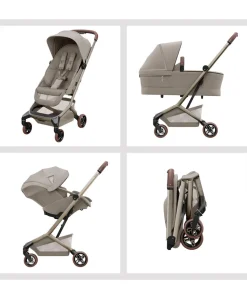 Maxi-Cosi Fame Cabin Pushchair Bundle with Maxi-Cosi Coral Slide Pro Car Seat & Base (5 Pieces) - Sapphire Sand