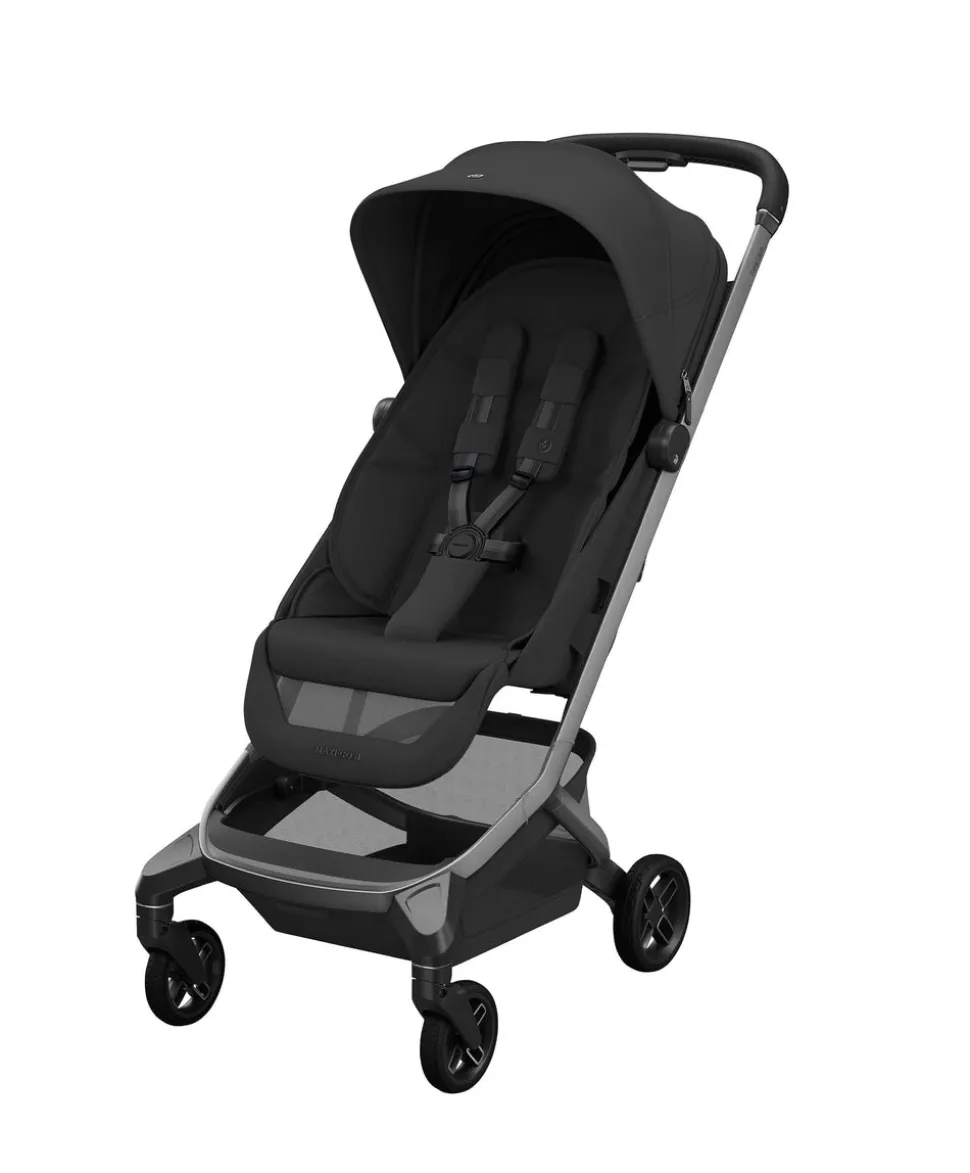 Maxi-Cosi Fame Cabin Pushchair Bundle with Maxi-Cosi Coral Slide Pro Car Seat & Base (5 Pieces) - Oynx Black