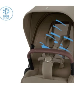 Maxi-Cosi Fame Pushchair & Carrycot with Coral Slide Pro Car Seat - Oak Truffle