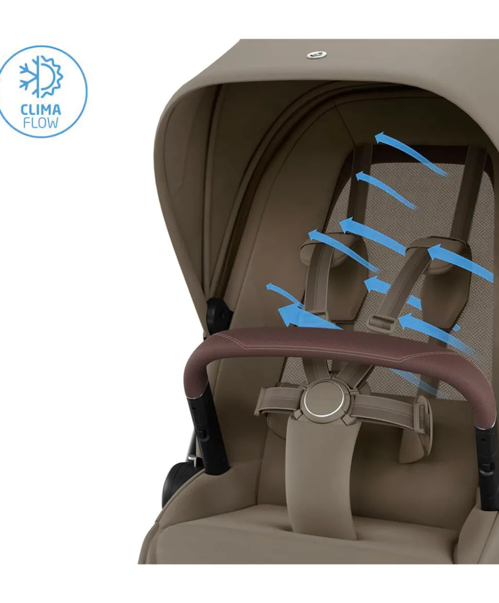 Maxi-Cosi Fame Pushchair & Carrycot with Coral Slide Pro Car Seat - Oak Truffle