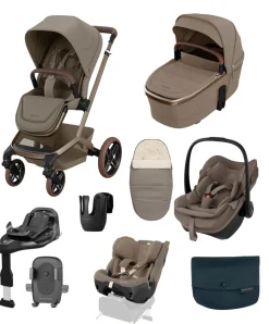 Maxi-Cosi Fame Ultimate Pushchair Bundle with Maxi-Cosi Pebble Pro & Maxi-Cosi Pearl XL Slide Pro Car Seat - Oak Truffle