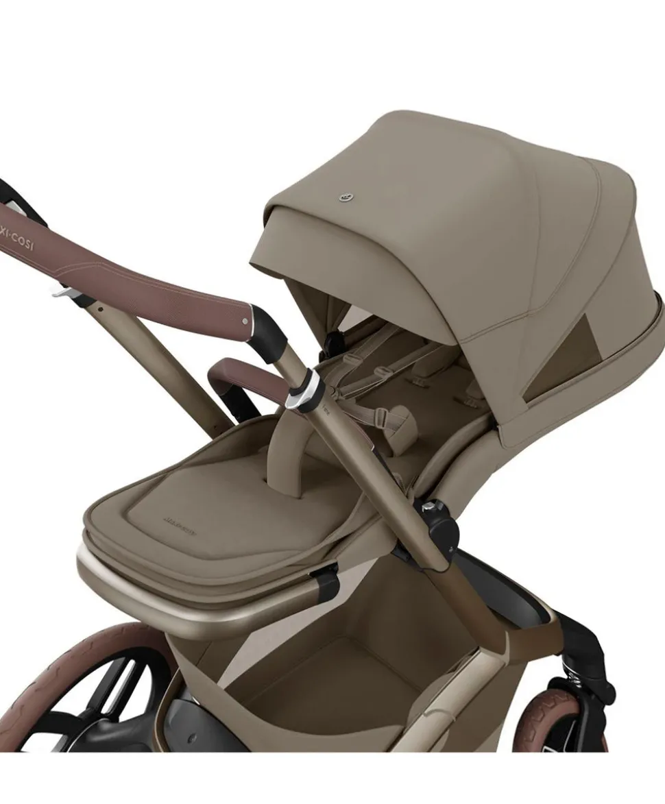 Maxi-Cosi Fame Ultimate Pushchair Bundle with Maxi-Cosi Coral Slide Pro Car Seat & Maxi-Cosi Pearl XL Slide Pro Car Seat (10 Pieces) - Saphire Sand