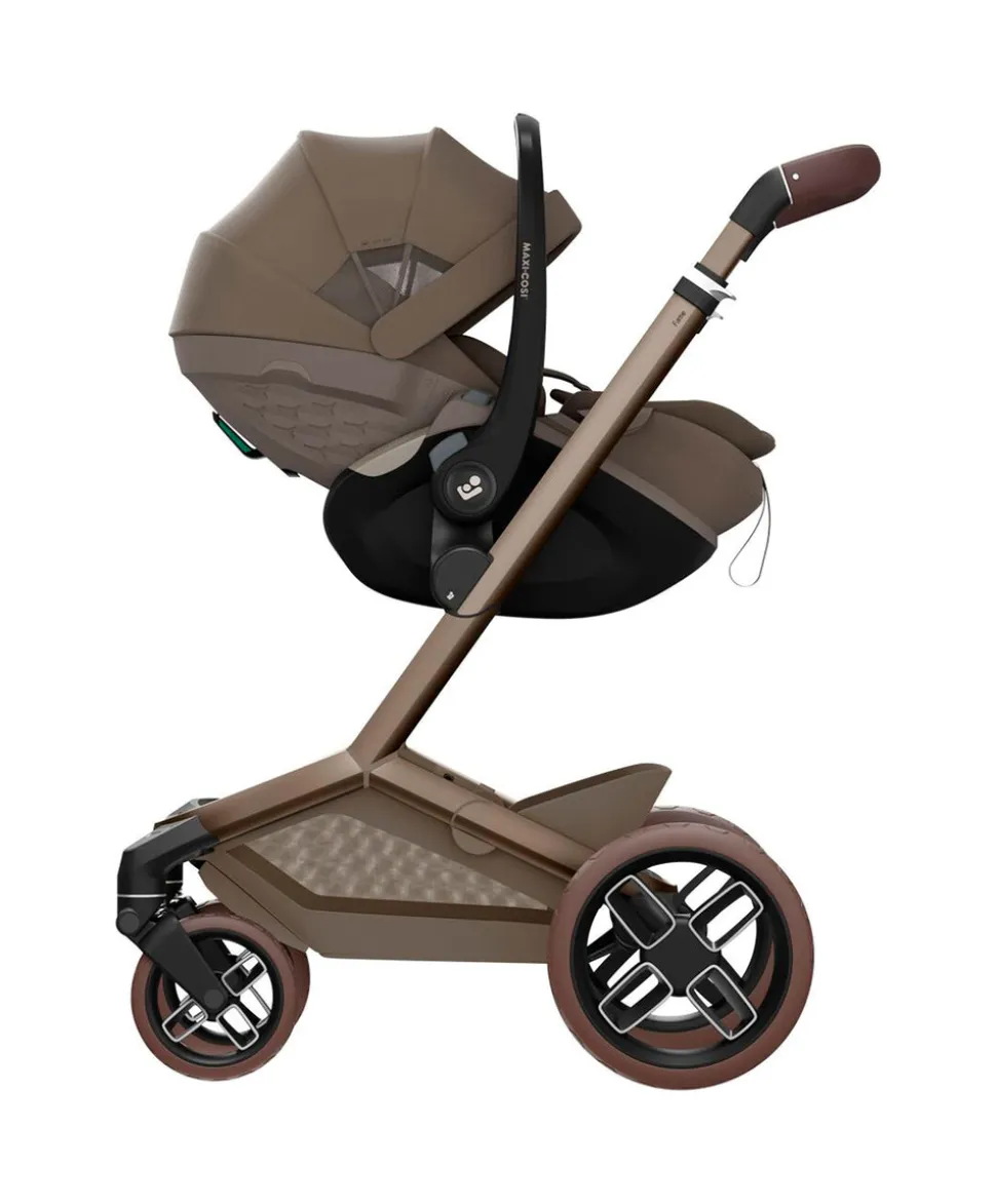 Maxi-Cosi Fame Ultimate Pushchair Bundle with Maxi-Cosi Coral Slide Pro Car Seat & Maxi-Cosi Pearl XL Slide Pro Car Seat (10 Pieces) - Saphire Sand