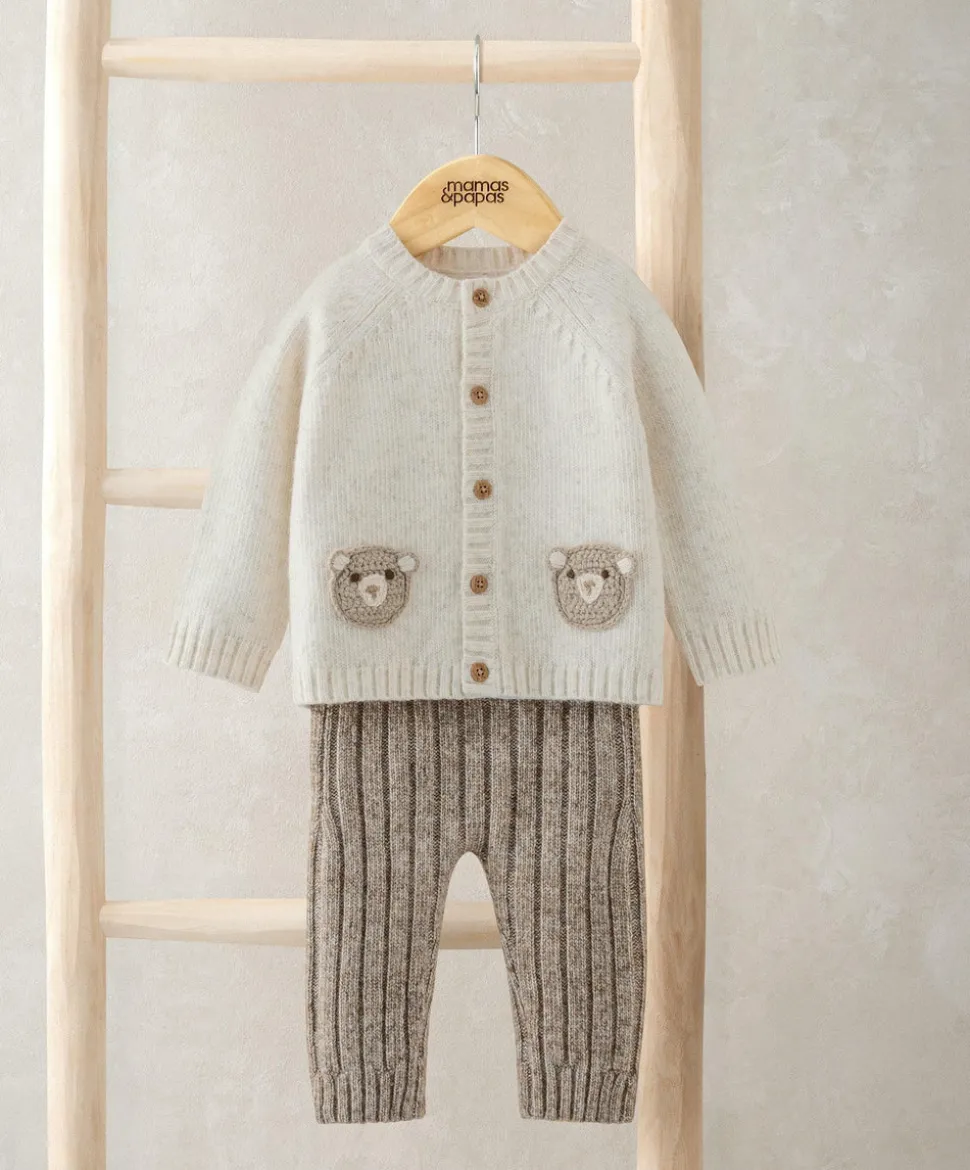 Me and You Bear Cardigan and Leggings Outfit Set