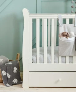 Mia Cotbed & Essential Airflow Pocket Spring Mattress Bundle - Off-White
