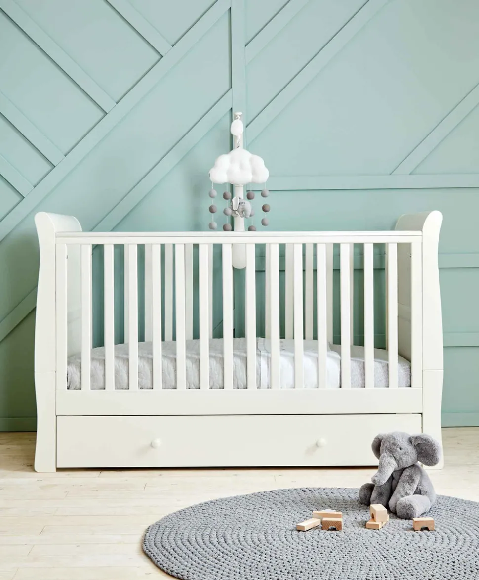 Mia Cotbed & Premium Pocket Spring Mattress Bundle - Off-White