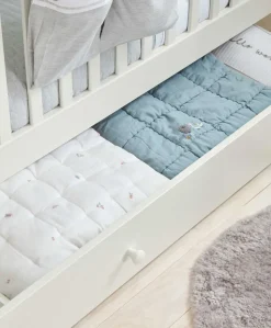 Mia Cotbed & Premium Pocket Spring Mattress Bundle - Off-White